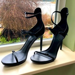 Kendall & Kylie black leather strappy stilettos 9